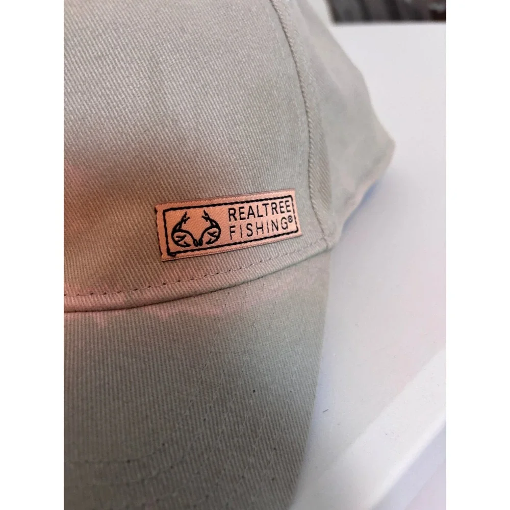 Realtree Fishing Baseball Cap Mens OSFM Tan‎ Good Stretch Fit Hat ## READ##